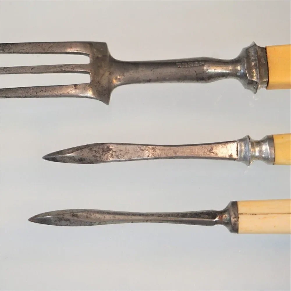 Antique 2 Nut Picks And 1 Fork Bakelite Handles Grandmas Kitchen